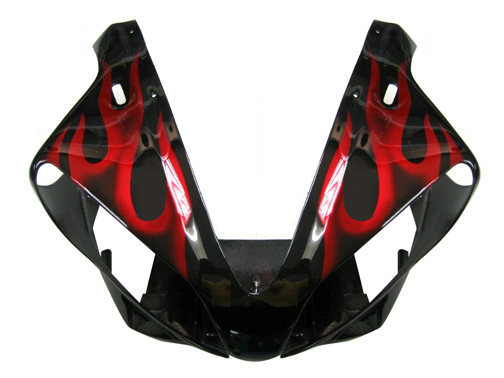 2000-2001 Yamaha YZF-R1 Black & Red Flame R1 Racing Amotopart Fairings Customs Fairing