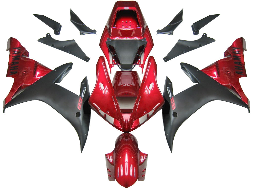 2002-2003 Yamaha YZF-R1 Amotopart Fairings Red & Black R1 Racing