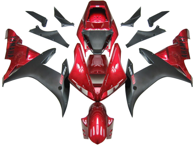 2002-2003 Yamaha YZF-R1 Amotopart Fairings Red & Black R1 Racing