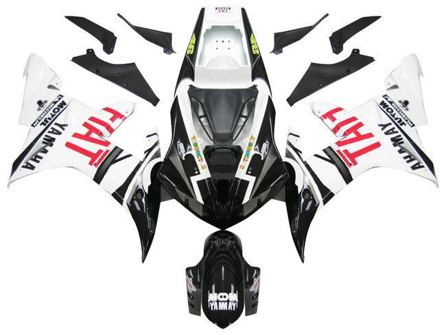 2002-2003 Yamaha YZF-R1 Amotopart Fairings Black White No.46 FIAT Racing