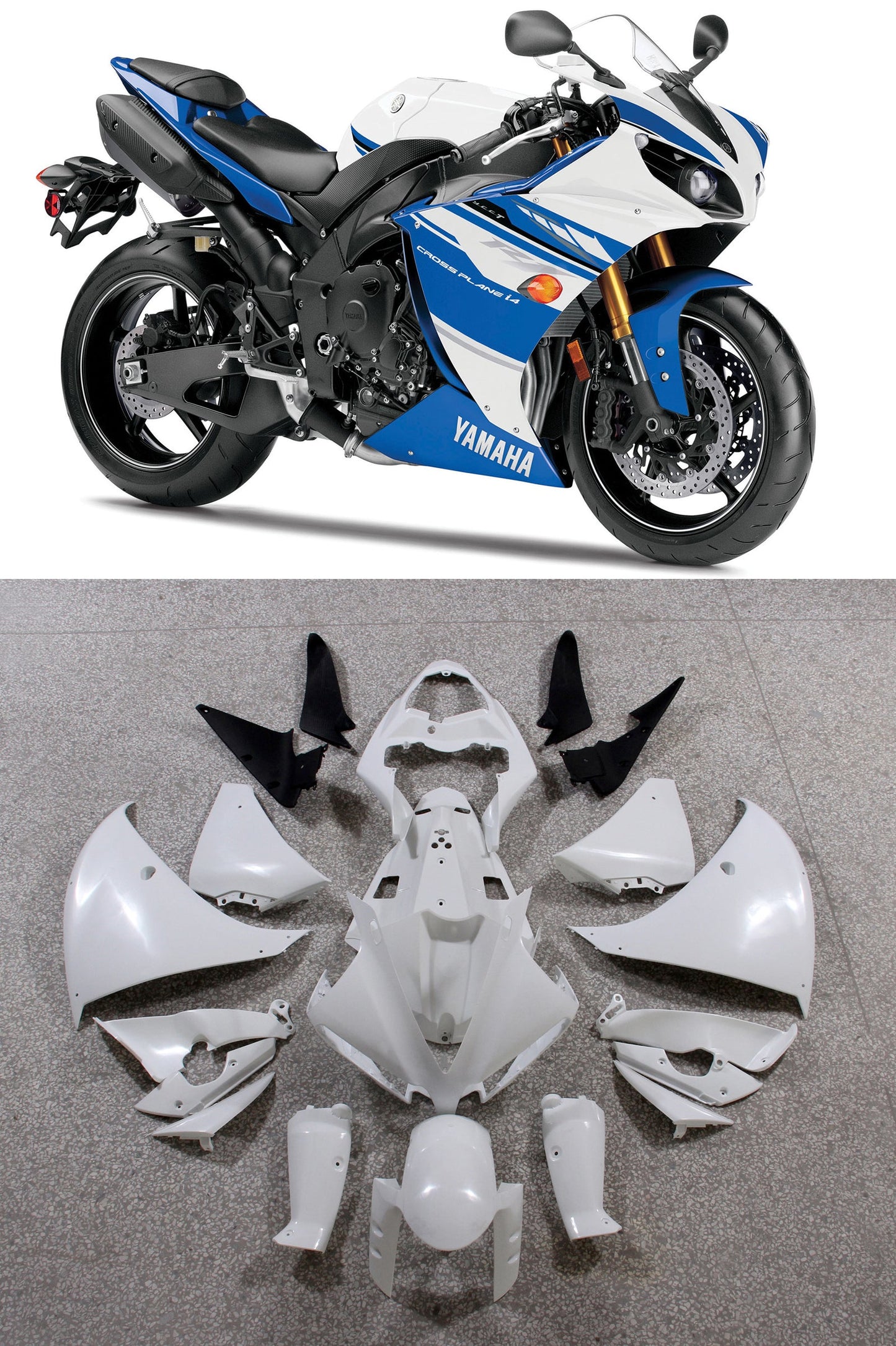 2012-2014 Yamaha YZF 1000 R1 Amotopart Injection Fairing Kit Bodywork Plastic ABS #1