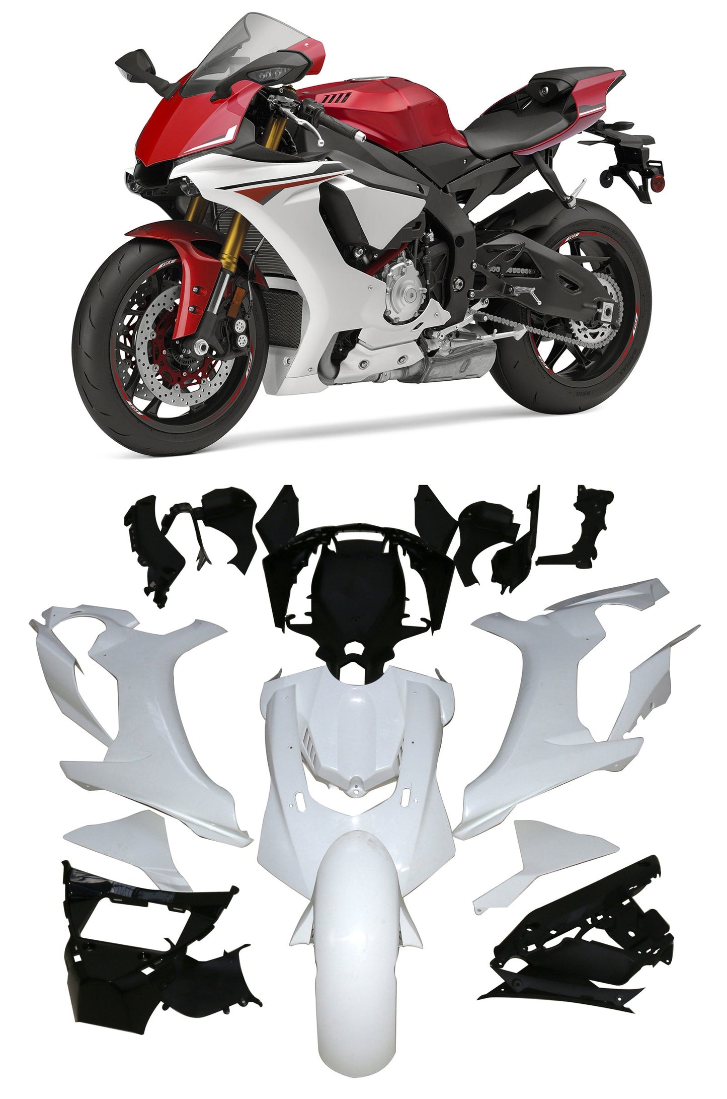 2015-2019 Yamaha YZF 1000 R1 Amotopart Injection Fairing Kit Bodywork Plastic ABS #1