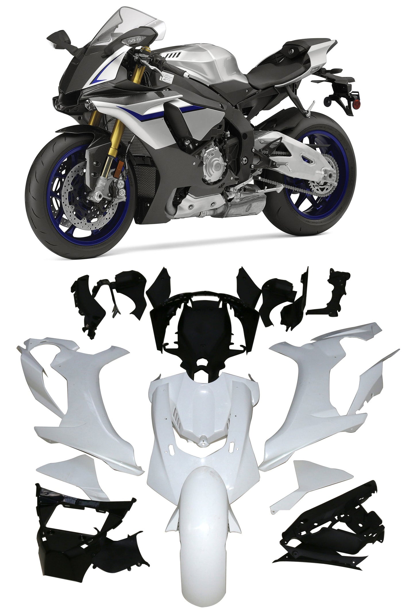 2015-2019 Yamaha YZF 1000 R1 Amotopart Injection Fairing Kit Bodywork Plastic ABS #1