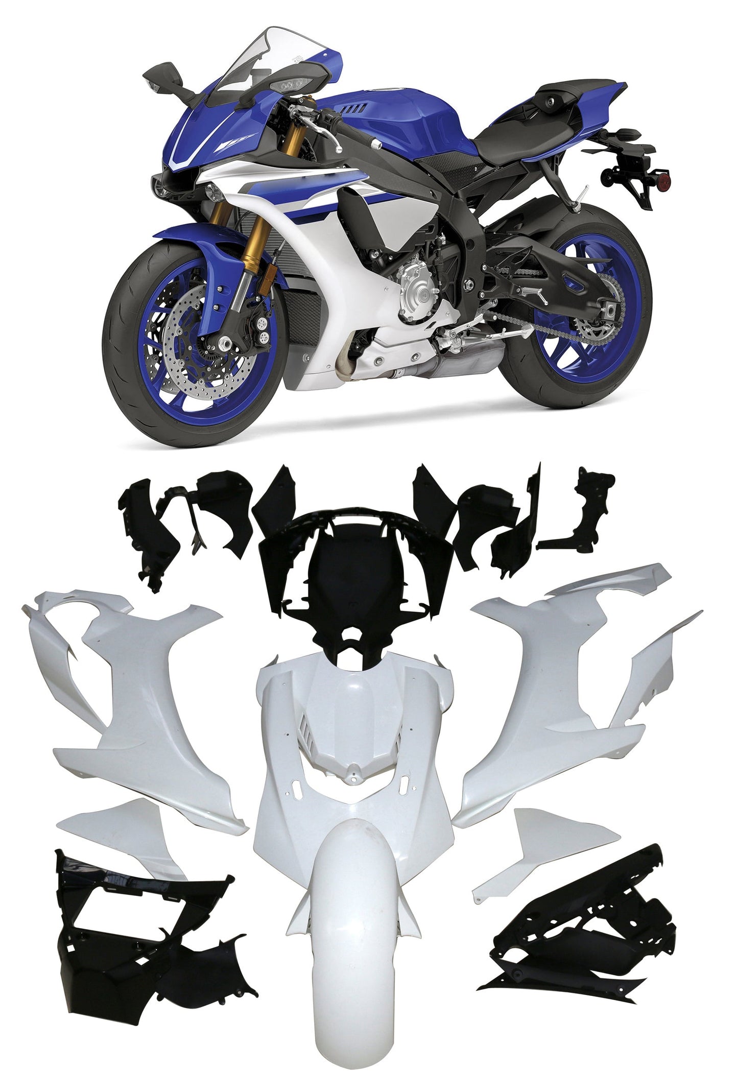 2015-2019 Yamaha YZF 1000 R1 Amotopart Injection Fairing Kit Bodywork Plastic ABS #1