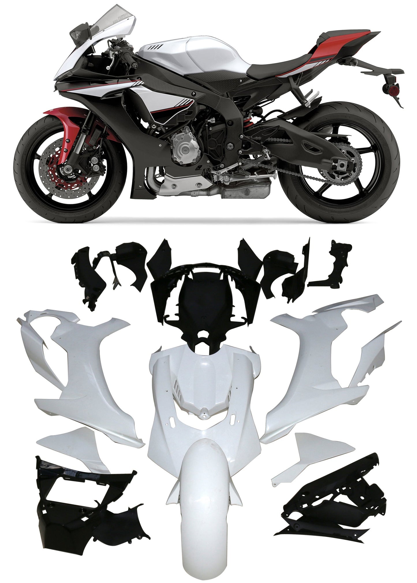 2015-2019 Yamaha YZF 1000 R1 Amotopart Injection Fairing Kit Bodywork Plastic ABS #1