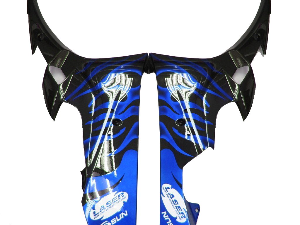 2006-2007 Yamaha YZF-R6 Black & Blue Flame R6 Racing Amotopart Fairings Customs Fairing