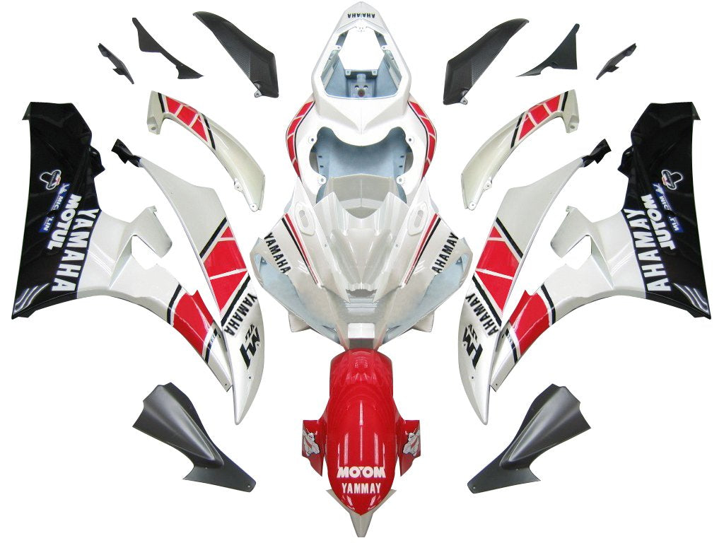 2006-2007 Yamaha YZF-R6 White Red Black R6 Racing Amotopart Fairings Customs Fairing