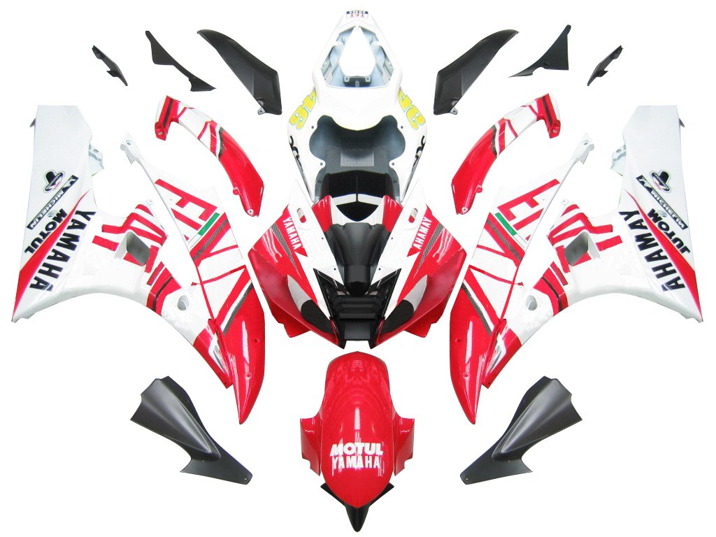 2006-2007 Yamaha YZF-R6 White Red No.46 FIAT R6 Racing Amotopart Fairings Customs Fairing