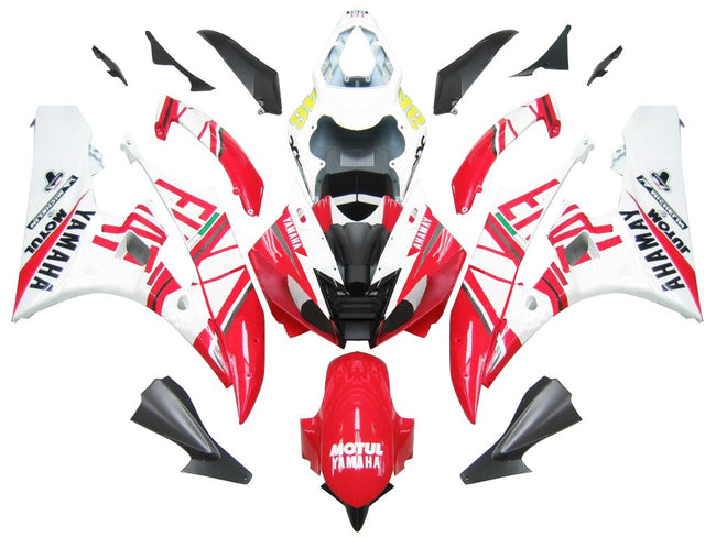 2006-2007 Yamaha YZF-R6 White Red No.46 FIAT R6 Racing Amotopart Fairings Customs Fairing