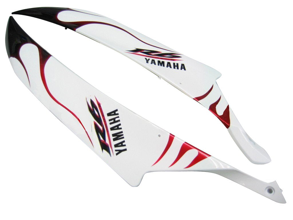 2006-2007 Yamaha YZF-R6 White & Red Flame R6 Racing Amotopart Fairings Customs Fairing