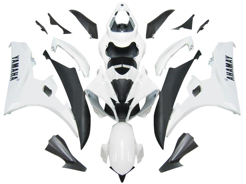 2006-2007 Yamaha YZF-R6 White Black R6 Racing Amotopart Fairings Customs Fairing