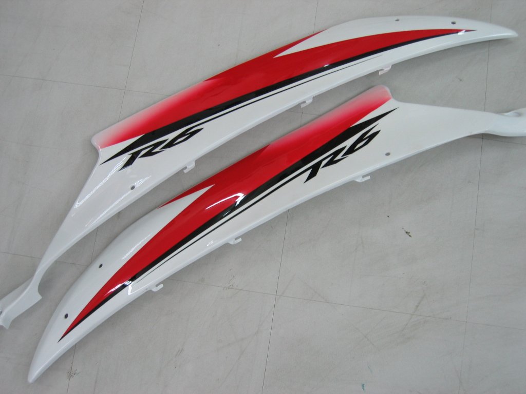 2006-2007 Yamaha YZF-R6 White Red Michelin R6 Racing Amotopart Fairings Customs Fairing