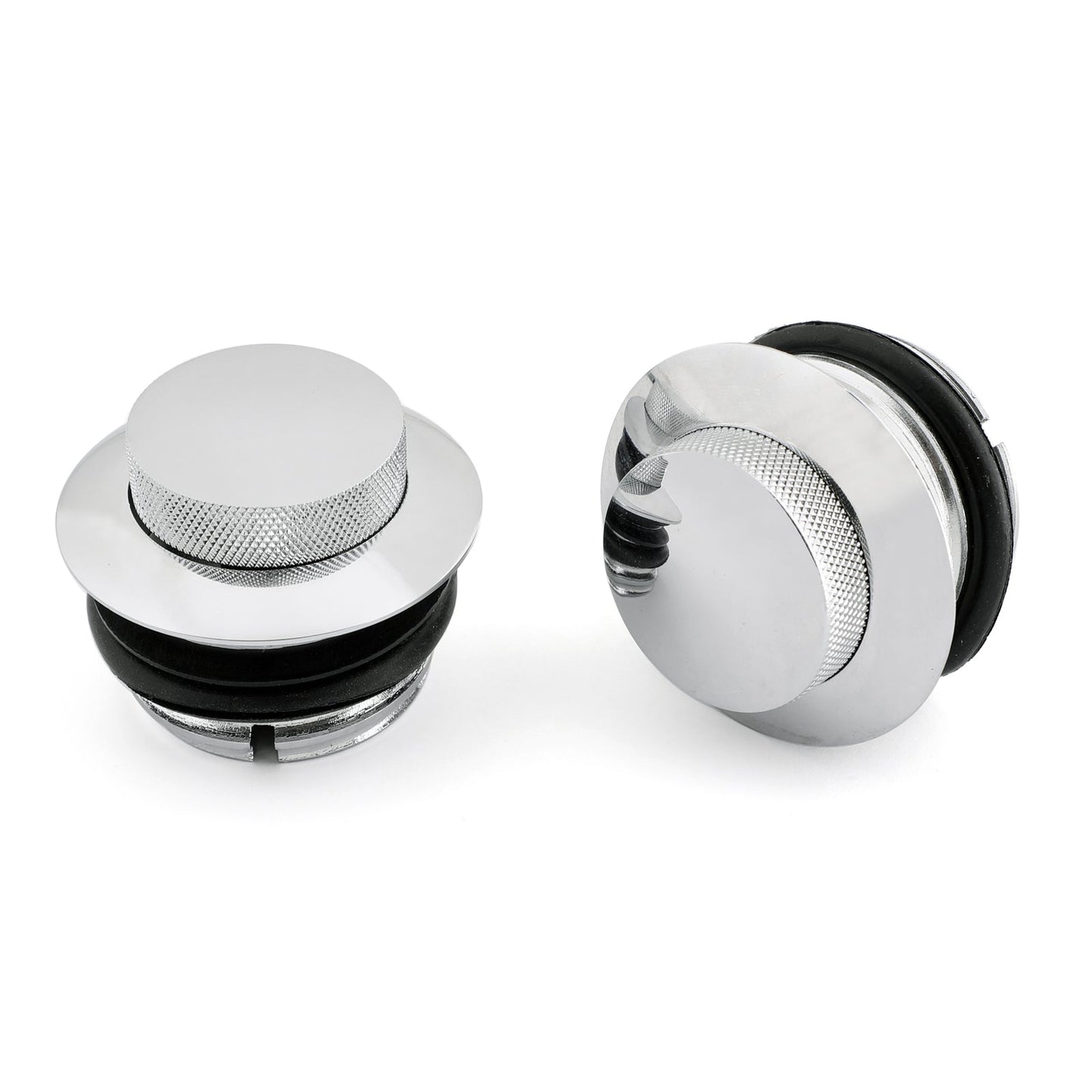 Chrome Flush Pop Up Reservoir Gas Cap Vented Fuel Tank Fit for Sportster