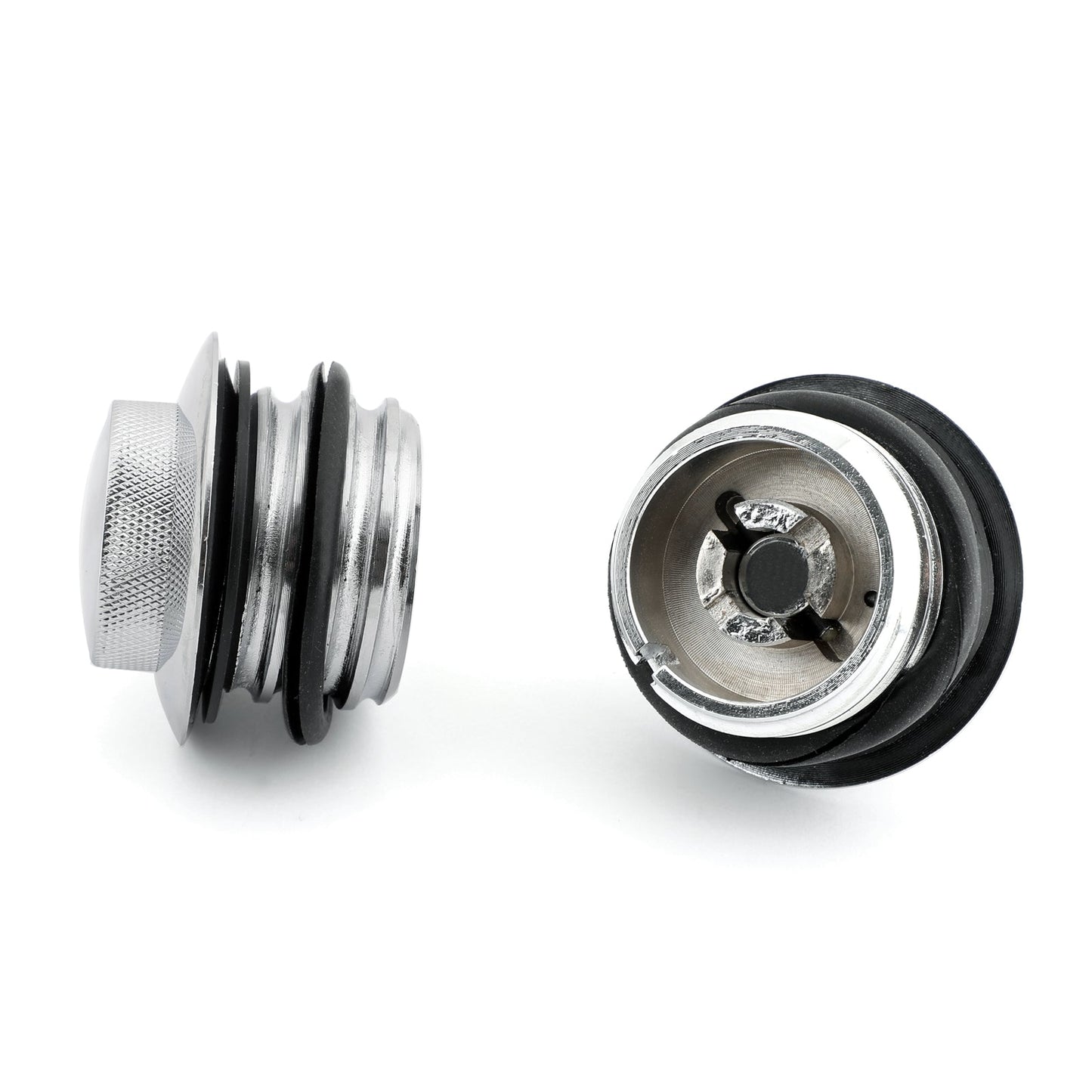 Chrome Flush Pop Up Reservoir Gas Cap Vented Fuel Tank Fit for Sportster