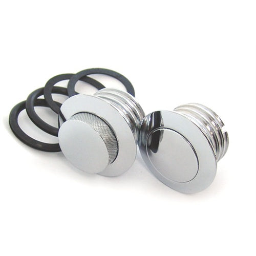 Chrome Flush Pop Up Reservoir Gas Cap Vented Fuel Tank Fit for Sportster