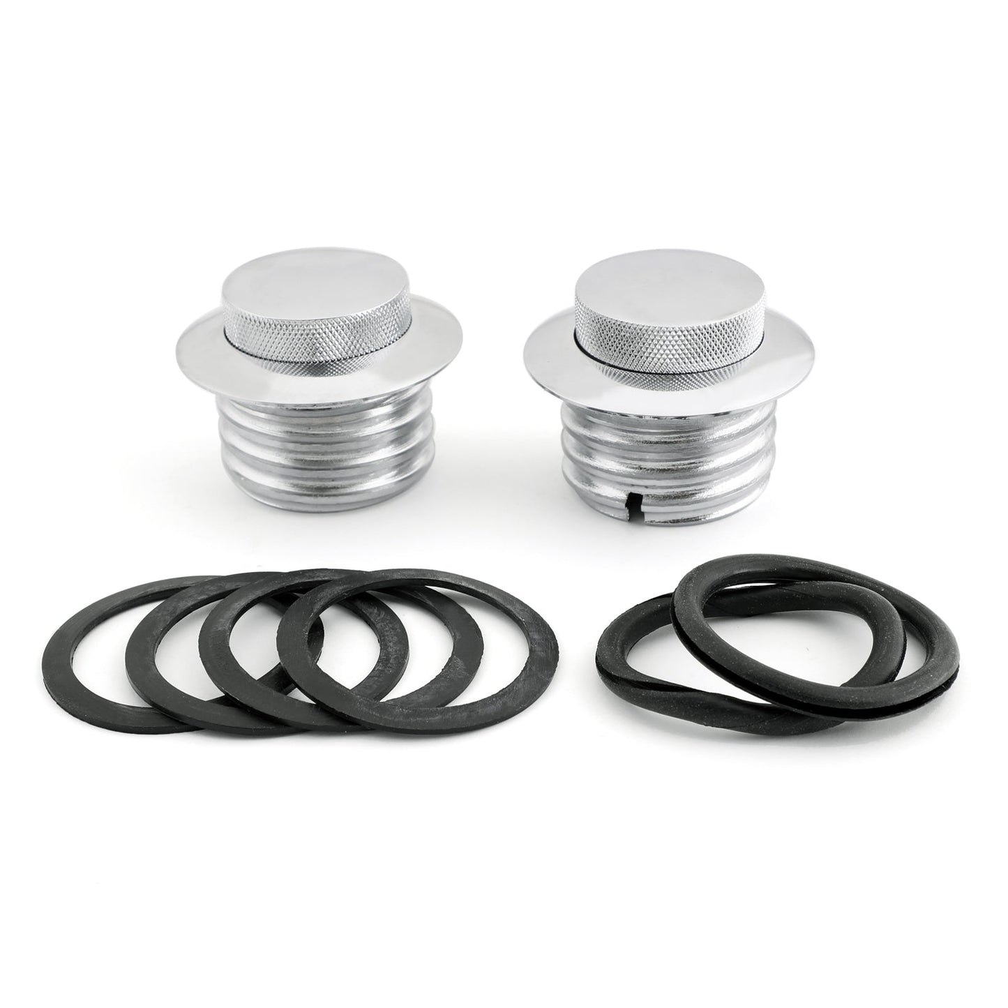 Chrome Flush Pop Up Reservoir Gas Cap Vented Fuel Tank Fit for Sportster