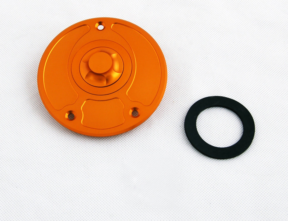 Keyless Fuel Gas Cap Kawasaki ZX 6R 6RR 9R 10R ZZR600 1200 ZRX1200R ZX1100 Gold