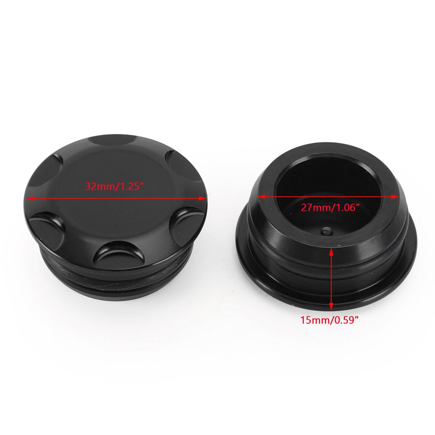 Aluminum Black Frame Hole Caps Plugs Cover Fit for Kawasaki Ninja 250 400 18-22