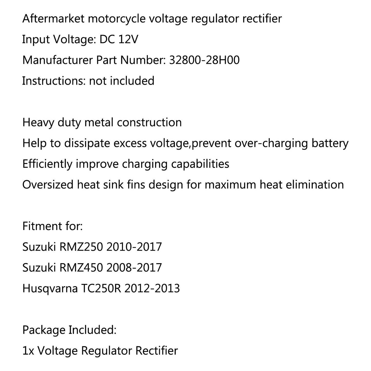 Voltage Regulator Rectifier For Suzuki RMZ450 2008-2017 RMZ250 2010-2017