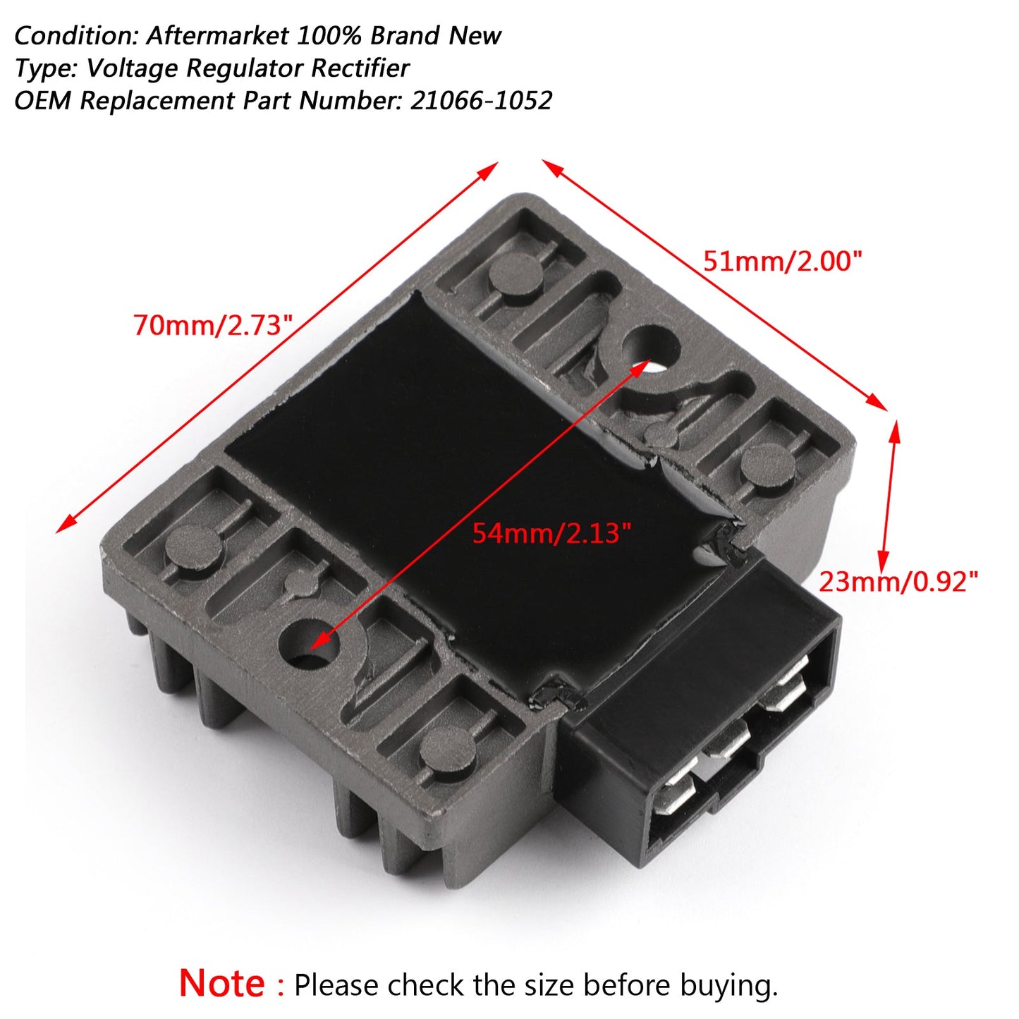 VOLTAGE REGULATOR FOR KAWASAKI KL250 KLR250 KL600 KLR600 1984-2005 5 PINS