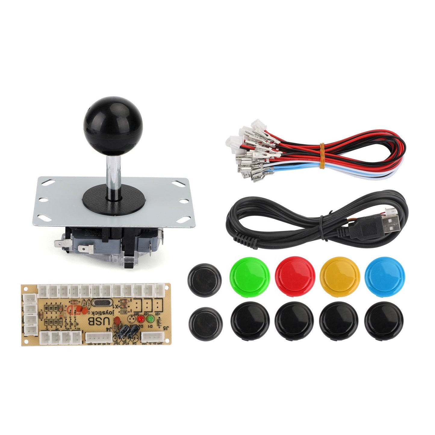 Arcade Joystick DIY Set 0 Delay Arcade USB Encoder To PC + Push Buttons Kits