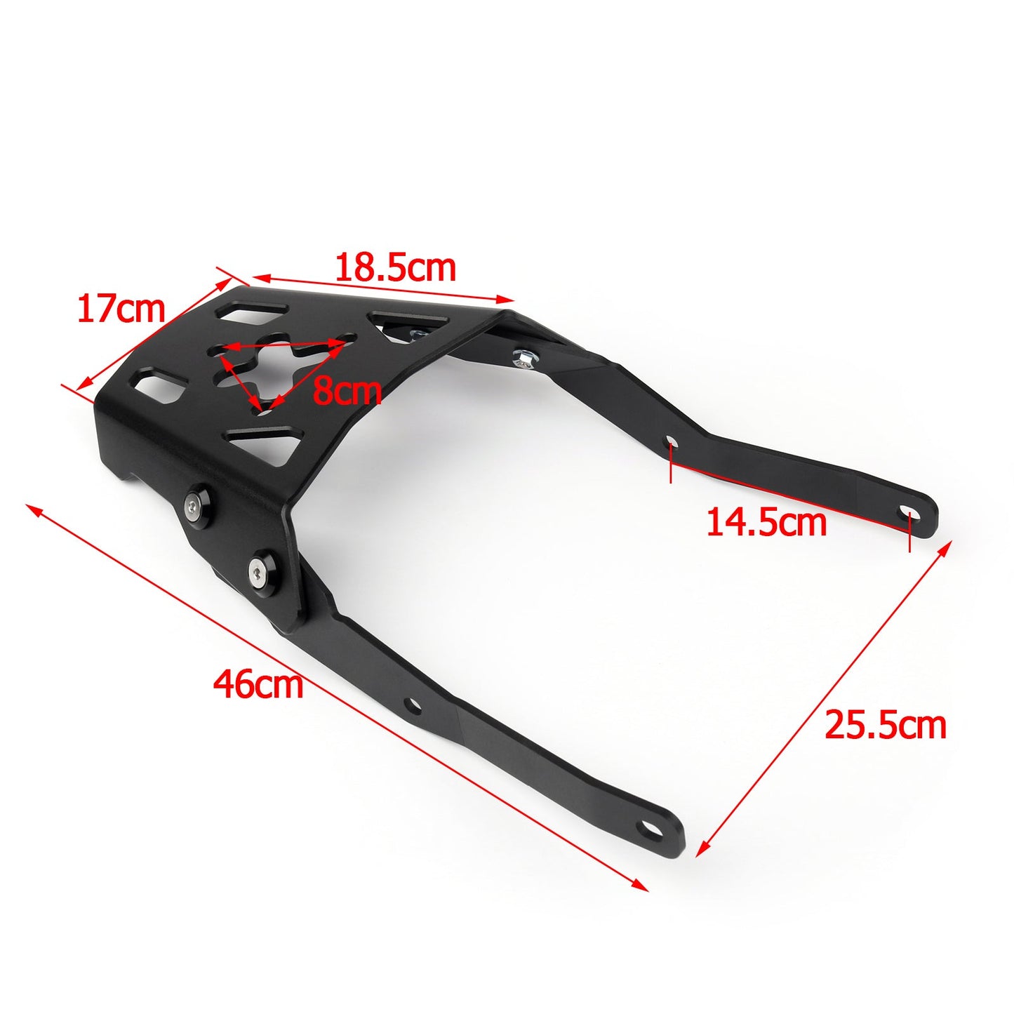 Black Luggage Rack Rear Carrier Plate kit For Yamaha MT-10 2016-2017
