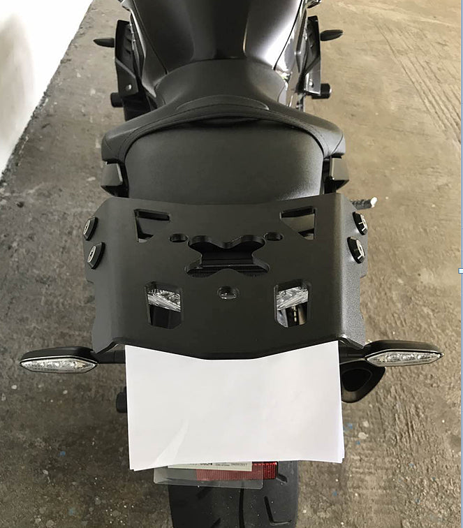 Black Luggage Rack Rear Carrier Plate kit For Yamaha MT-10 2016-2017