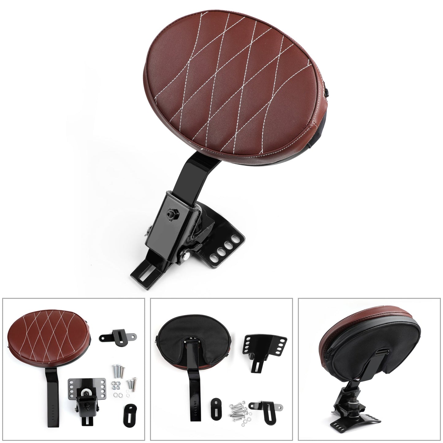 Adjustable Plug In Driver Backrest Kit for Touring Electra Glide 14-18 B