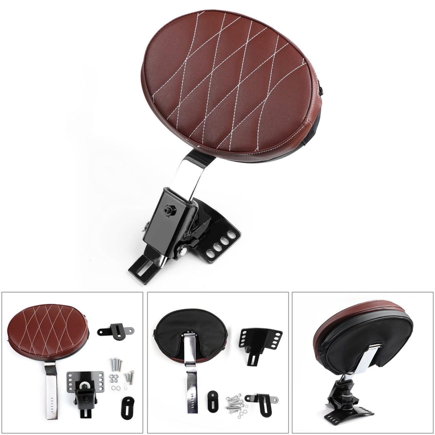 Adjustable Plug In Driver Backrest Kit for Touring Electra Glide 14-18 B