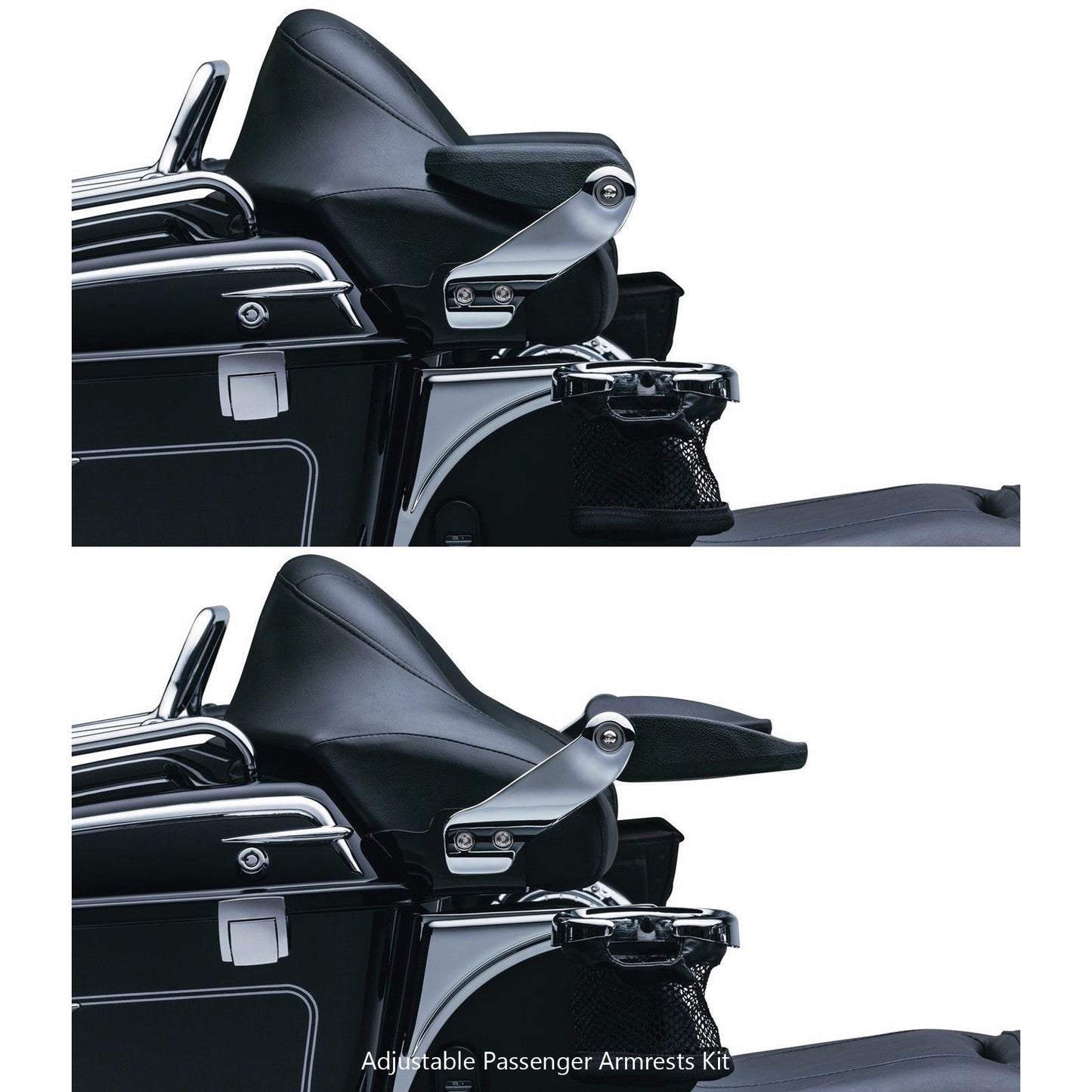 Stealth Passenger Armrests For Touring Electra Glide Road King 1997-2013
