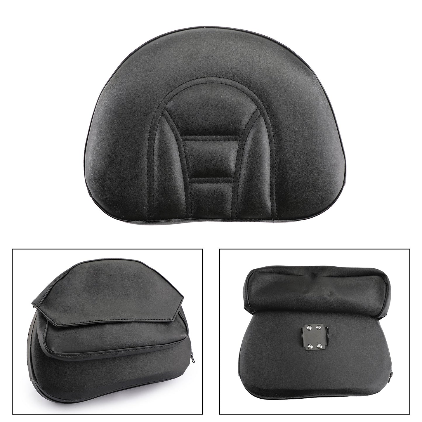 Front Driver Rider Sissy Bar Seat Backrest Pad For Touring Road Gilde