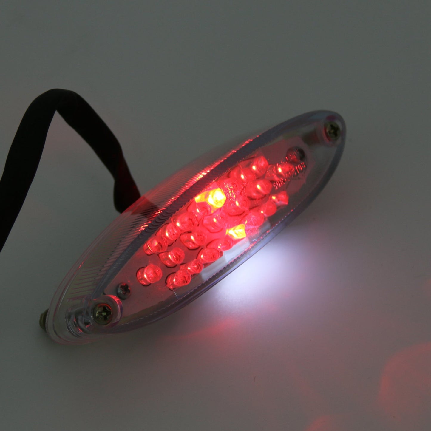 Red Lens LED Motorcycle Bike Brake Running License Plate Tail Light Universal