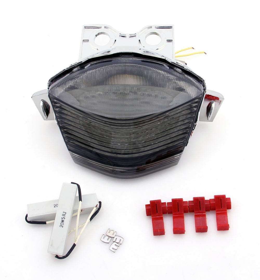 Integrated LED TailLight Turn Signals for Kawasaki Ninja 650R 2006-2008 Clear