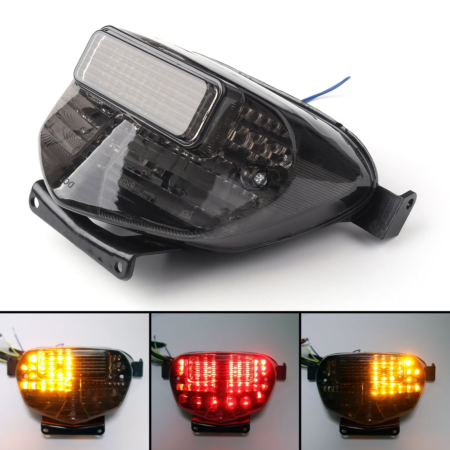 Integrated LED TailLight Turn Signals for Suzuki GSXR 600/750 1000 01-02 Clear