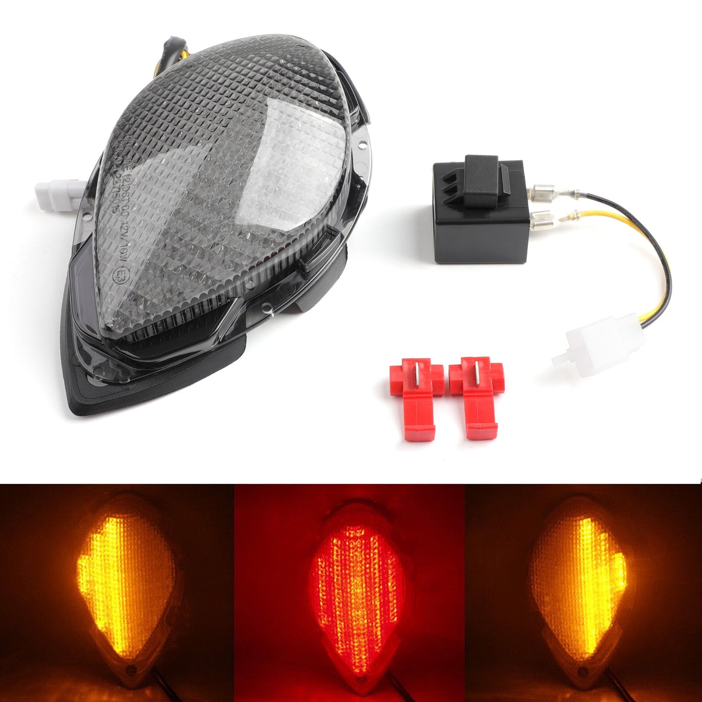 Clear LED Taillight integrated Turn Signals for Yamaha Roadstar 2004-2008