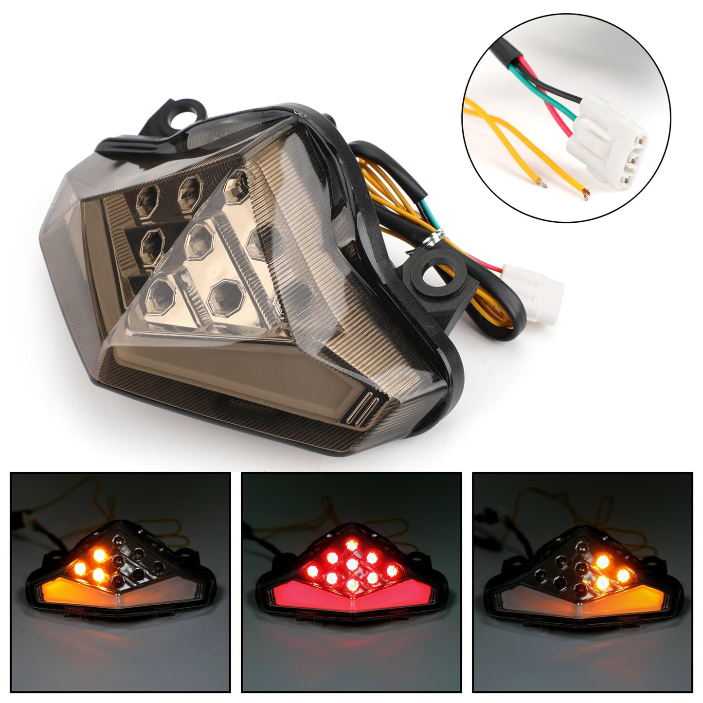 Integrated LED TailLight Turn Signals For Kawasaki ER-6 N/F 2012-2014 Smoke
