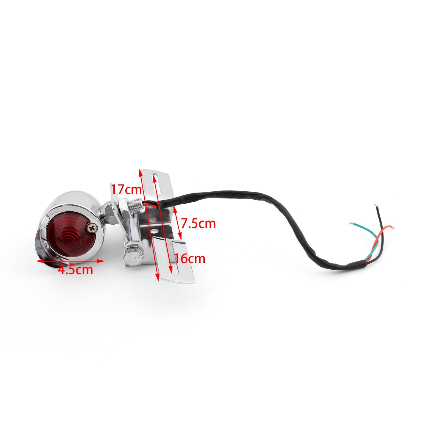 Motorcycle Brake Stop Rear Tail Light Taillight Indicator Signal Lamp Black