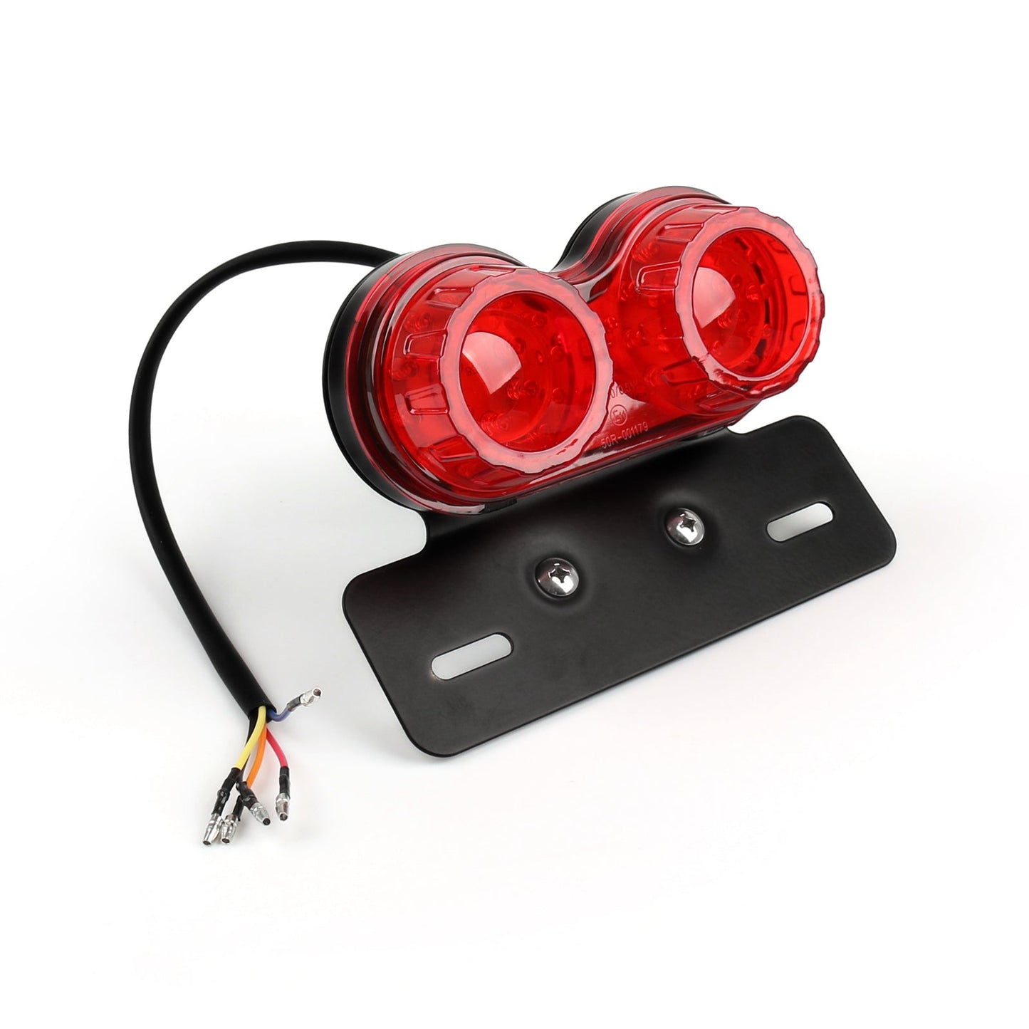 Motorcycle Led Rear Tail Light Brake Indicator Light Number Plate 12V Black