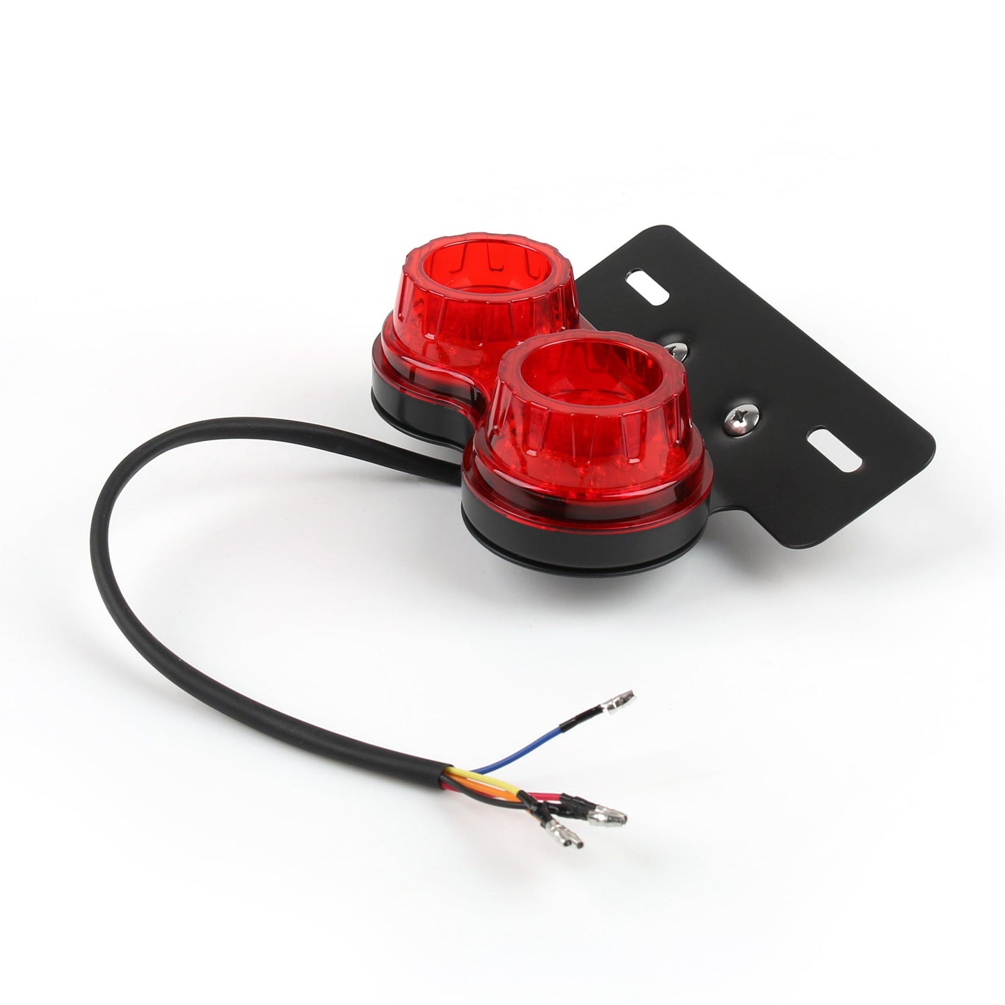 Motorcycle Led Rear Tail Light Brake Indicator Light Number Plate 12V Black