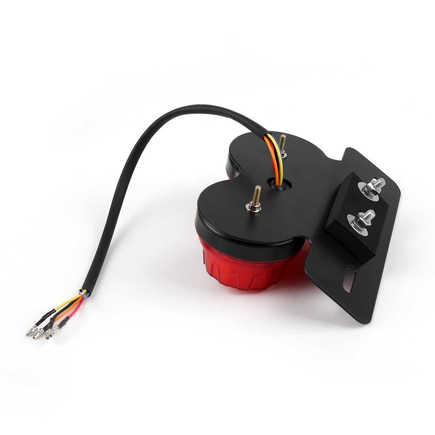 Motorcycle Led Rear Tail Light Brake Indicator Light Number Plate 12V Black