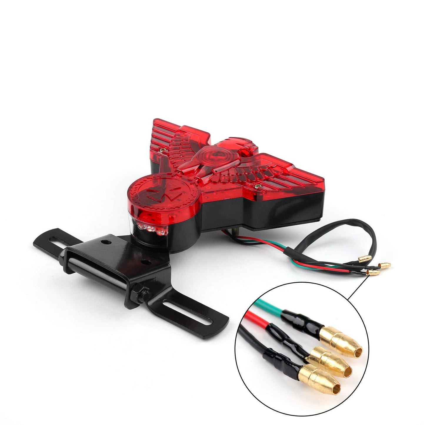 Motorcycle Eagle Led Rear Tail Light Lamp w/Plate for Chopper Bobbe