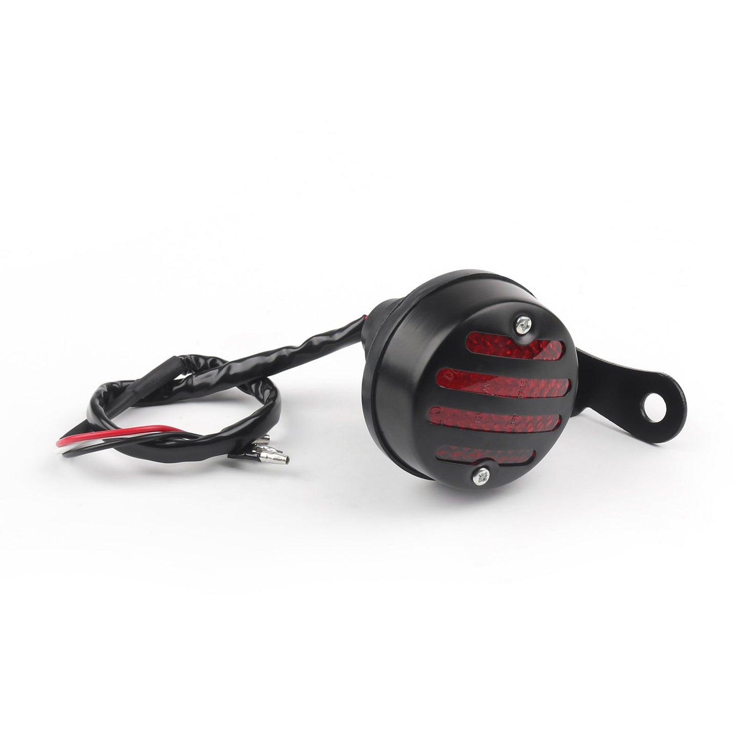 Grill Housing Red Rear Taillight Brake Stop Light For Cafe Racer Black
