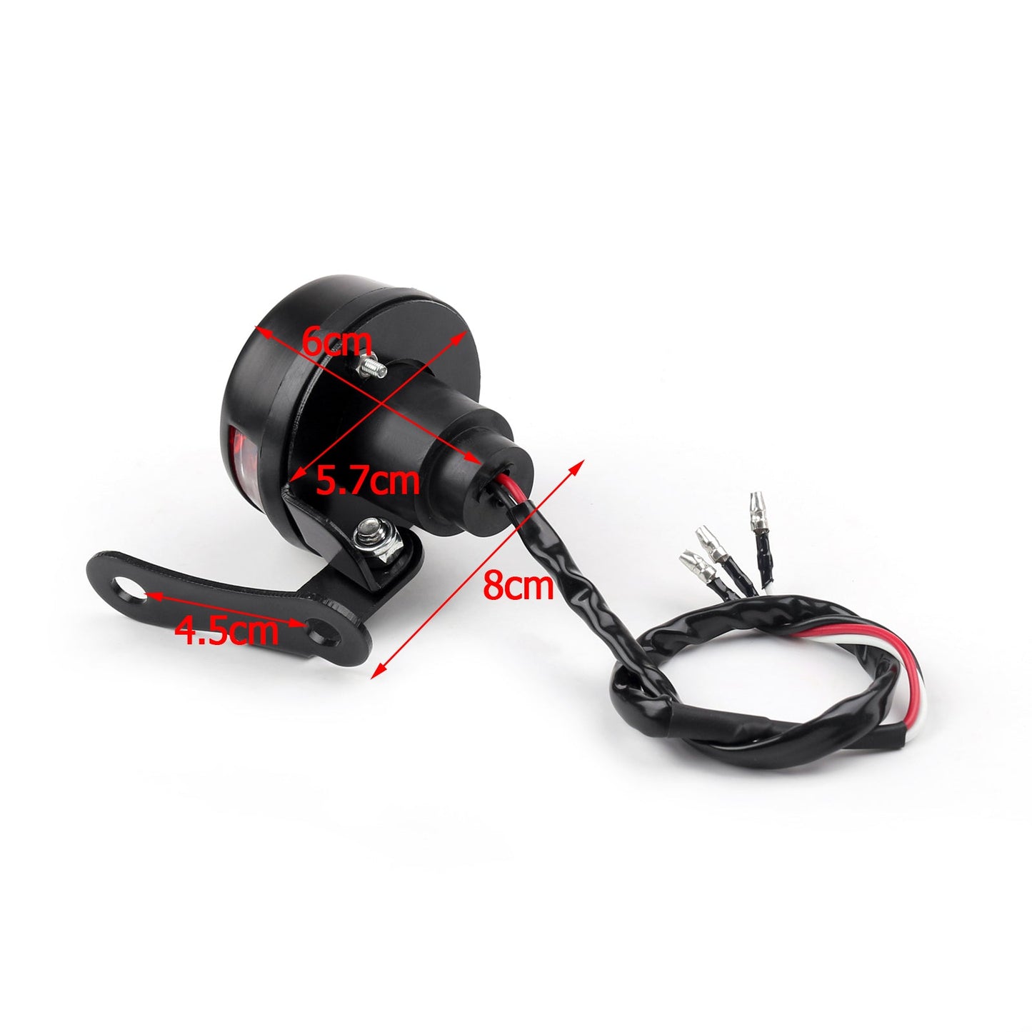 Grill Housing Red Rear Taillight Brake Stop Light For Cafe Racer Black
