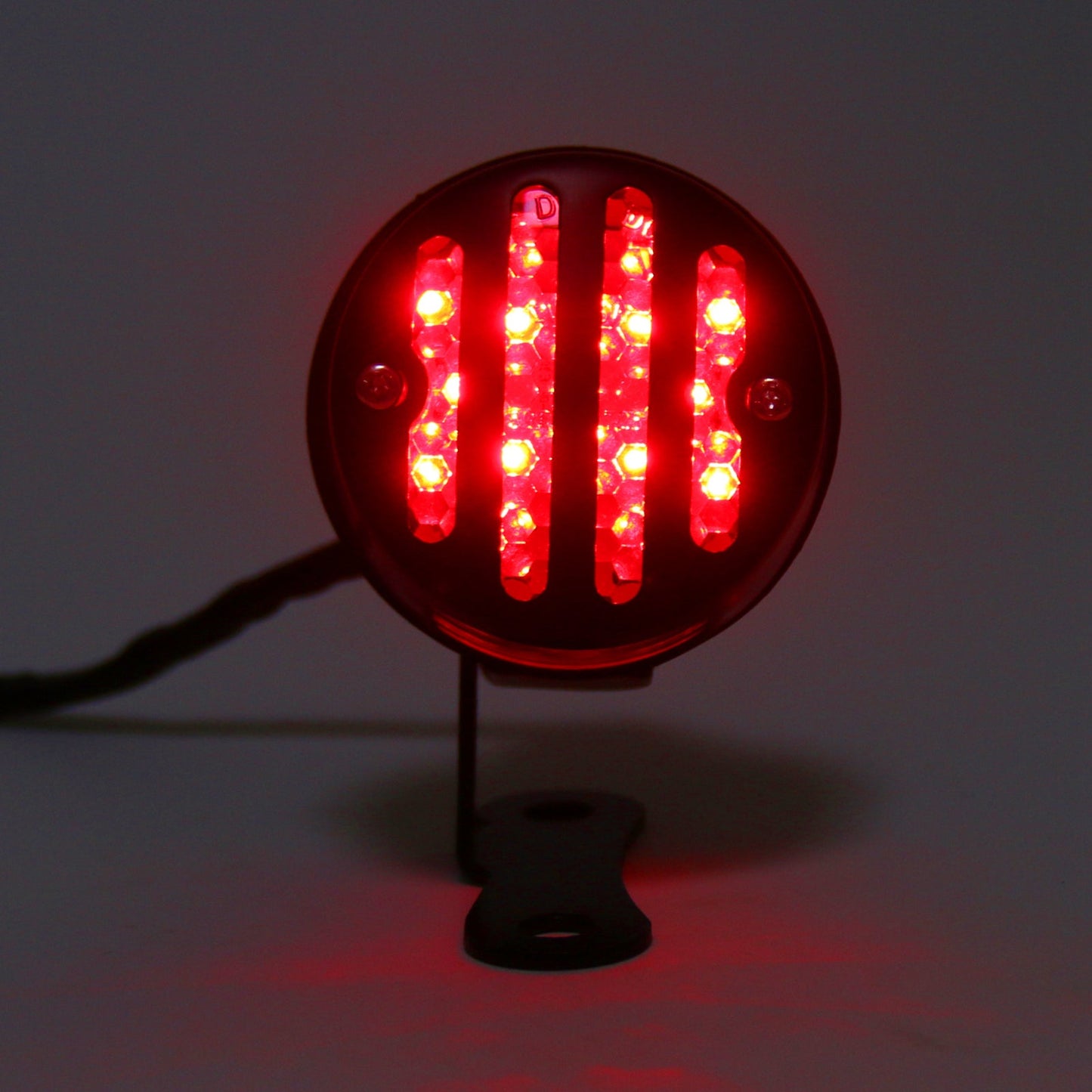 Grill Housing Red Rear Taillight Brake Stop Light For Cafe Racer Black
