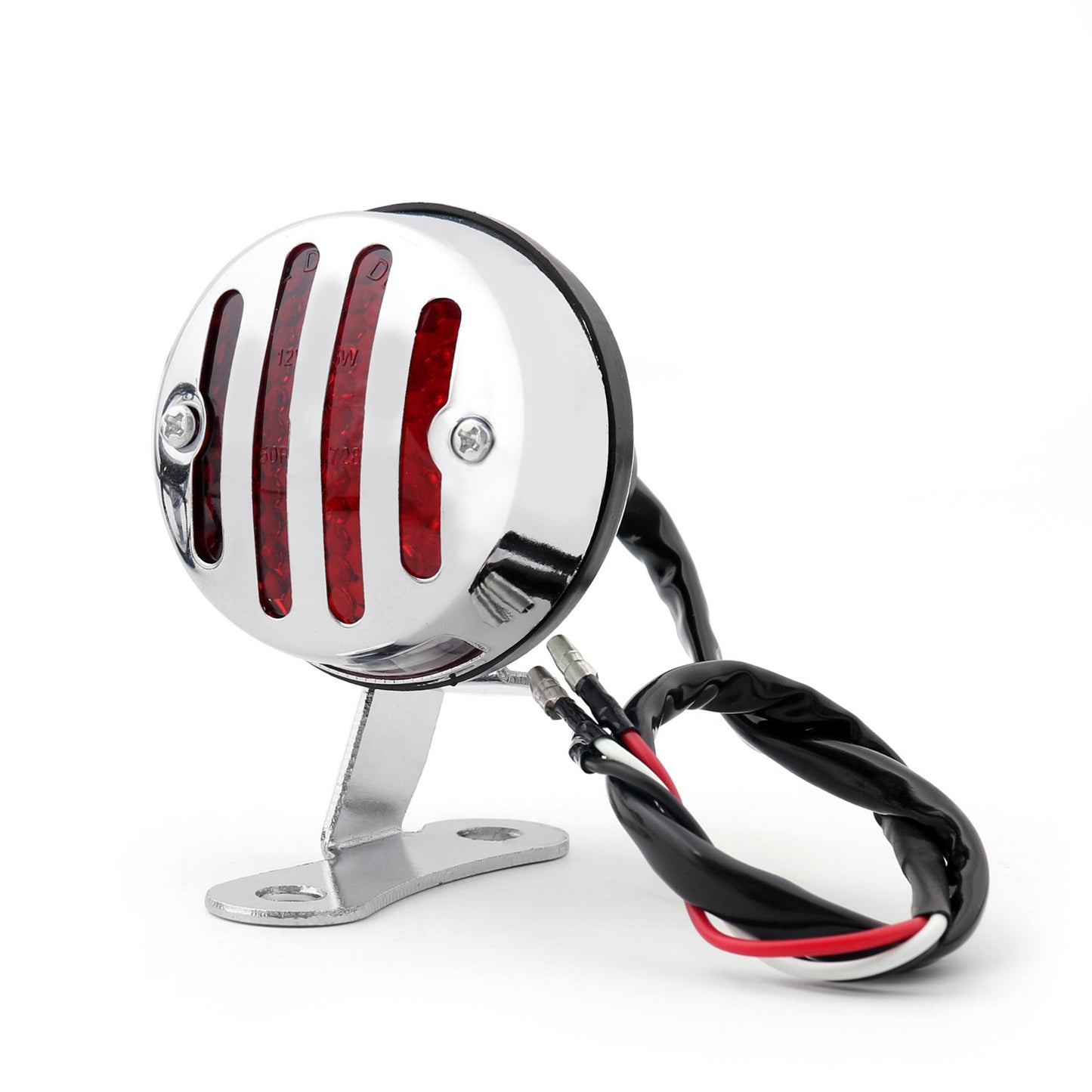 Grill Housing Red Rear Taillight Brake Stop Light For Cafe Racer Black
