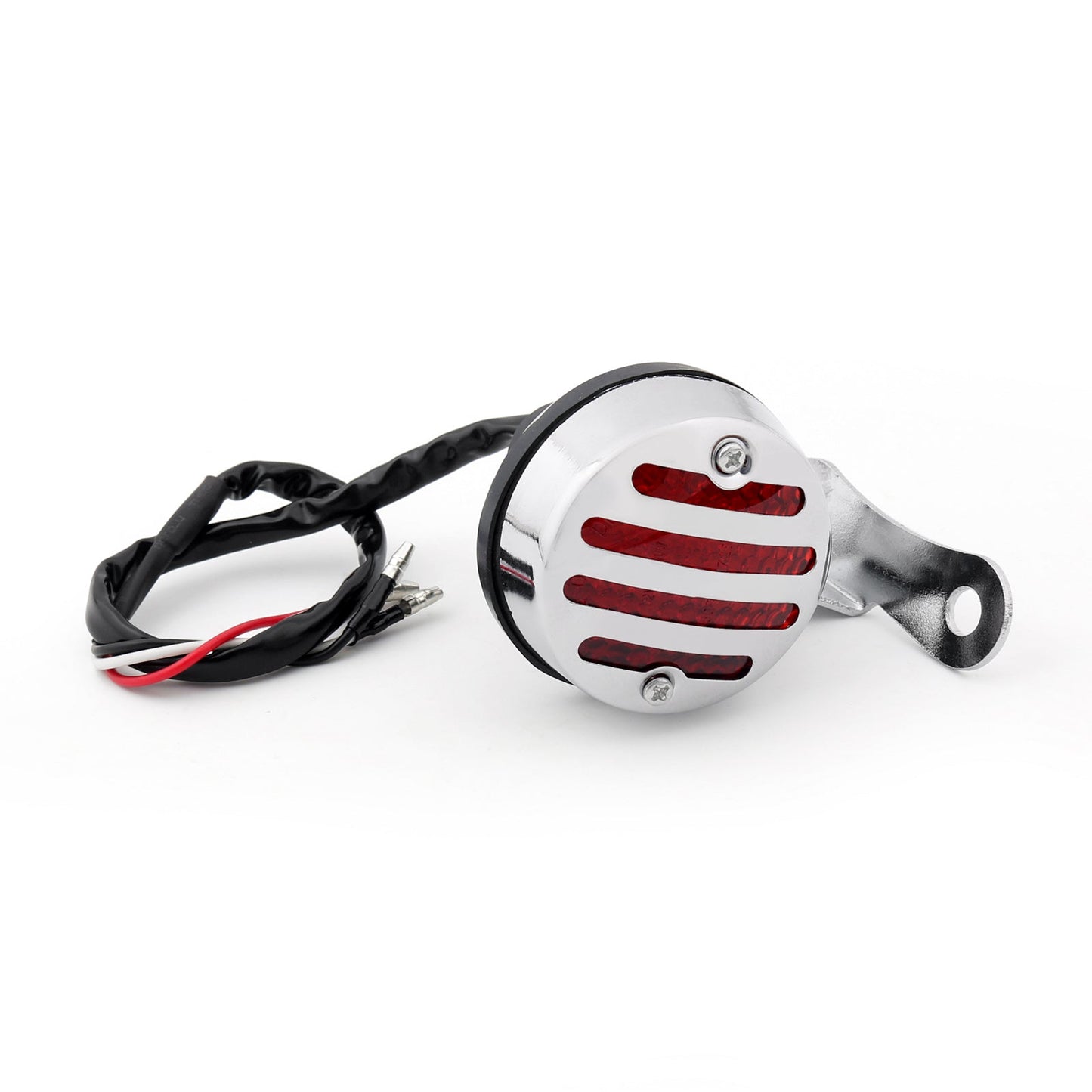 Grill Housing Red Rear Taillight Brake Stop Light For Cafe Racer Black