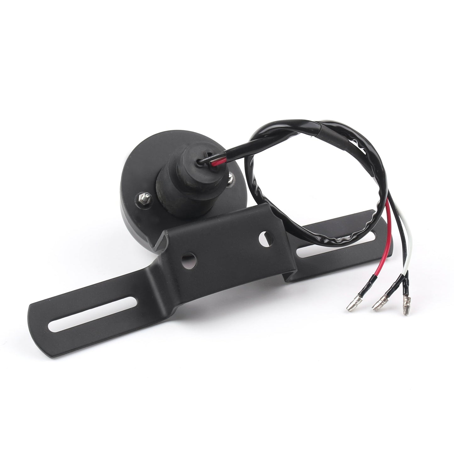 Flame Fire Rear Fender Tail light Brake Light For Cafe Racer Bobber Black