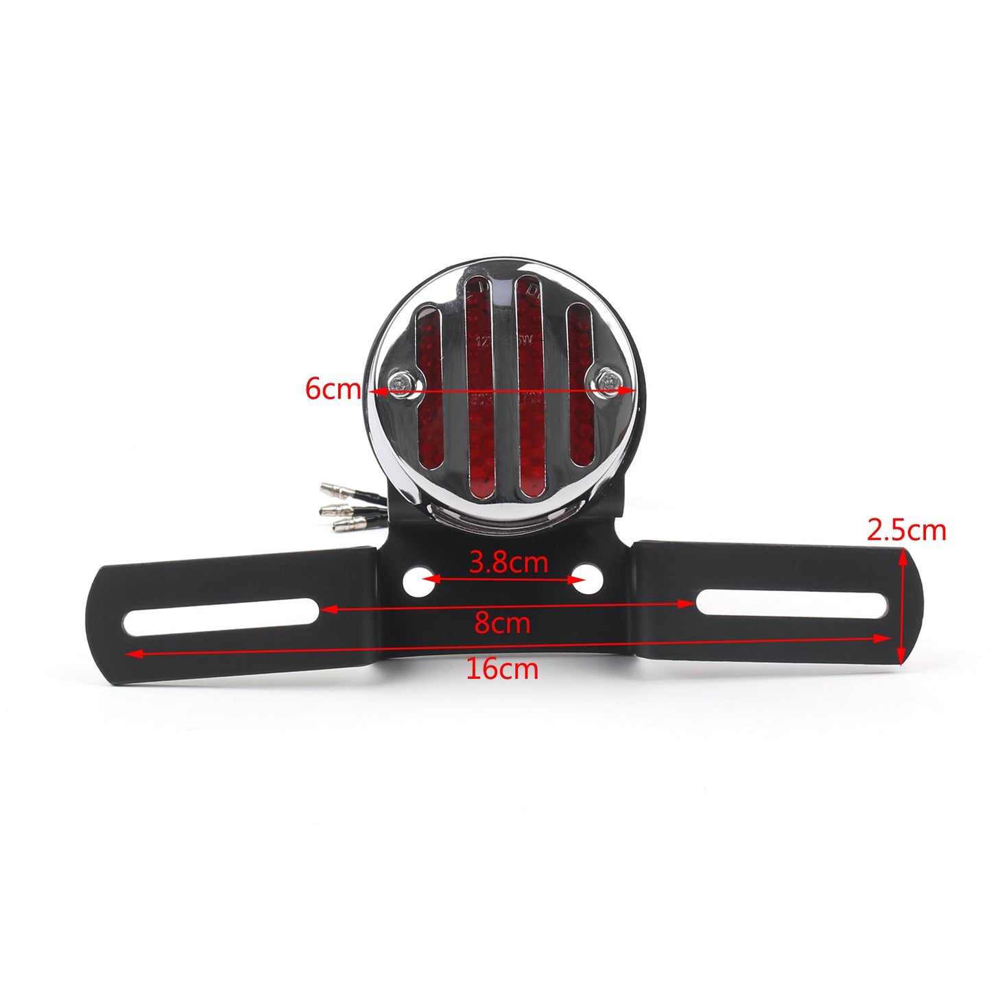 Motorcycle Tail Brake License Plate Holder For Bobber Cafe Racer Black
