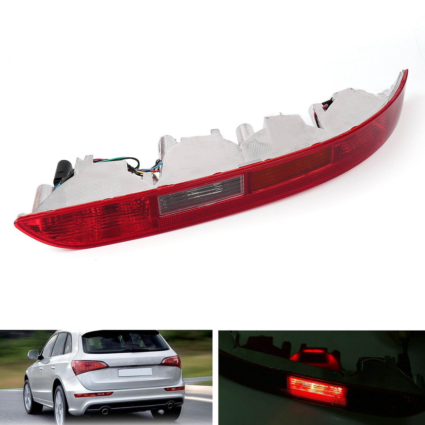 2009-2015 Audi Q5 Left/Right Lower Tail light Lamp Rear Reverse Bumper Light with 4 bulbs