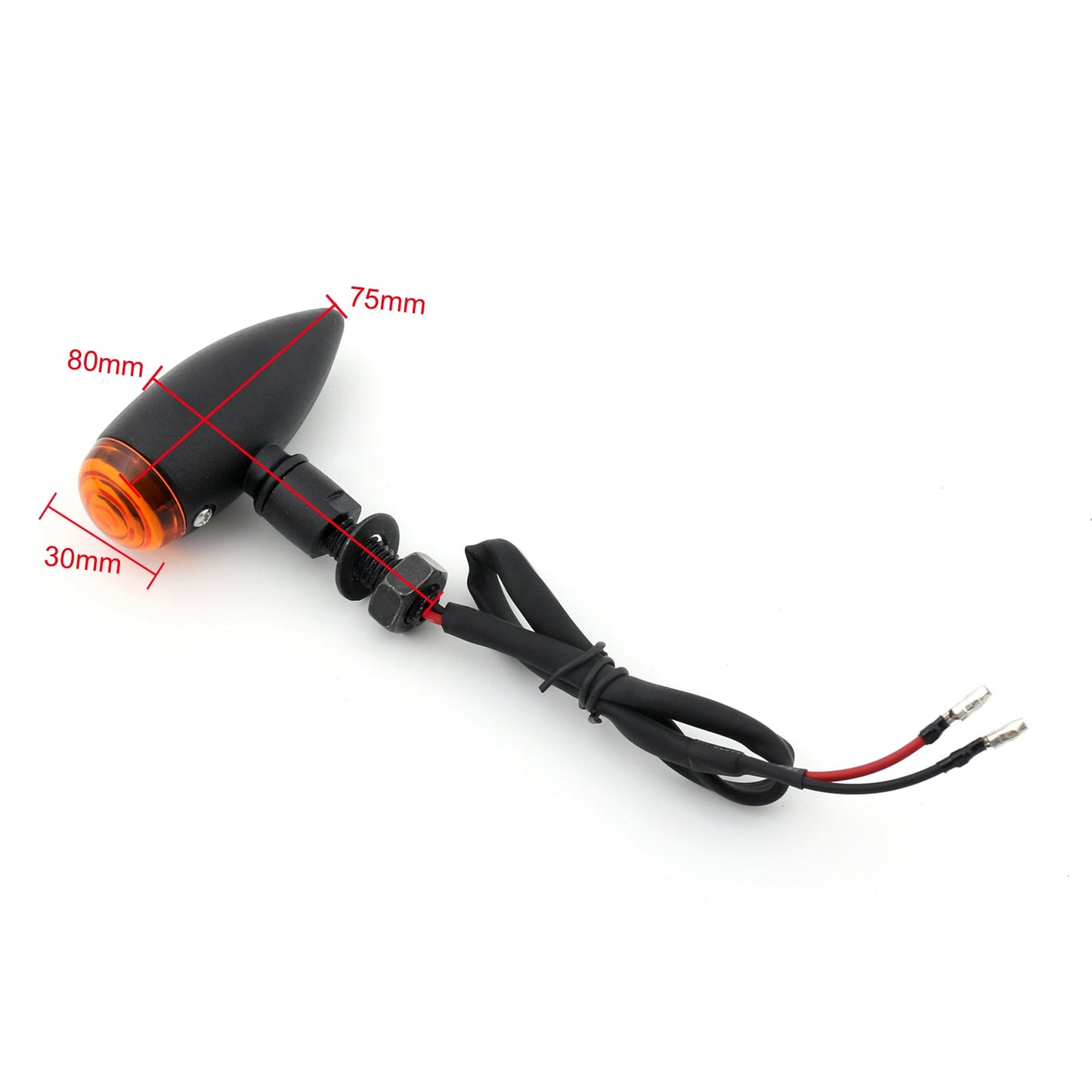 2x Black Bullet Turn Signal Light For Harley Softail Dyna Sportster V-Rod